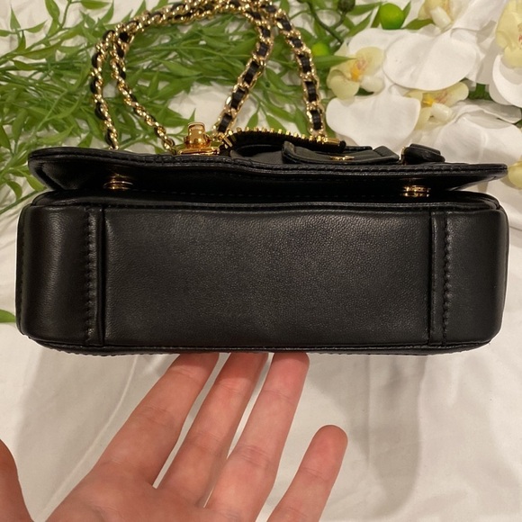 Moschino Small Black Nappa Biker Jacket Flap Bag - Picture 4 of 17